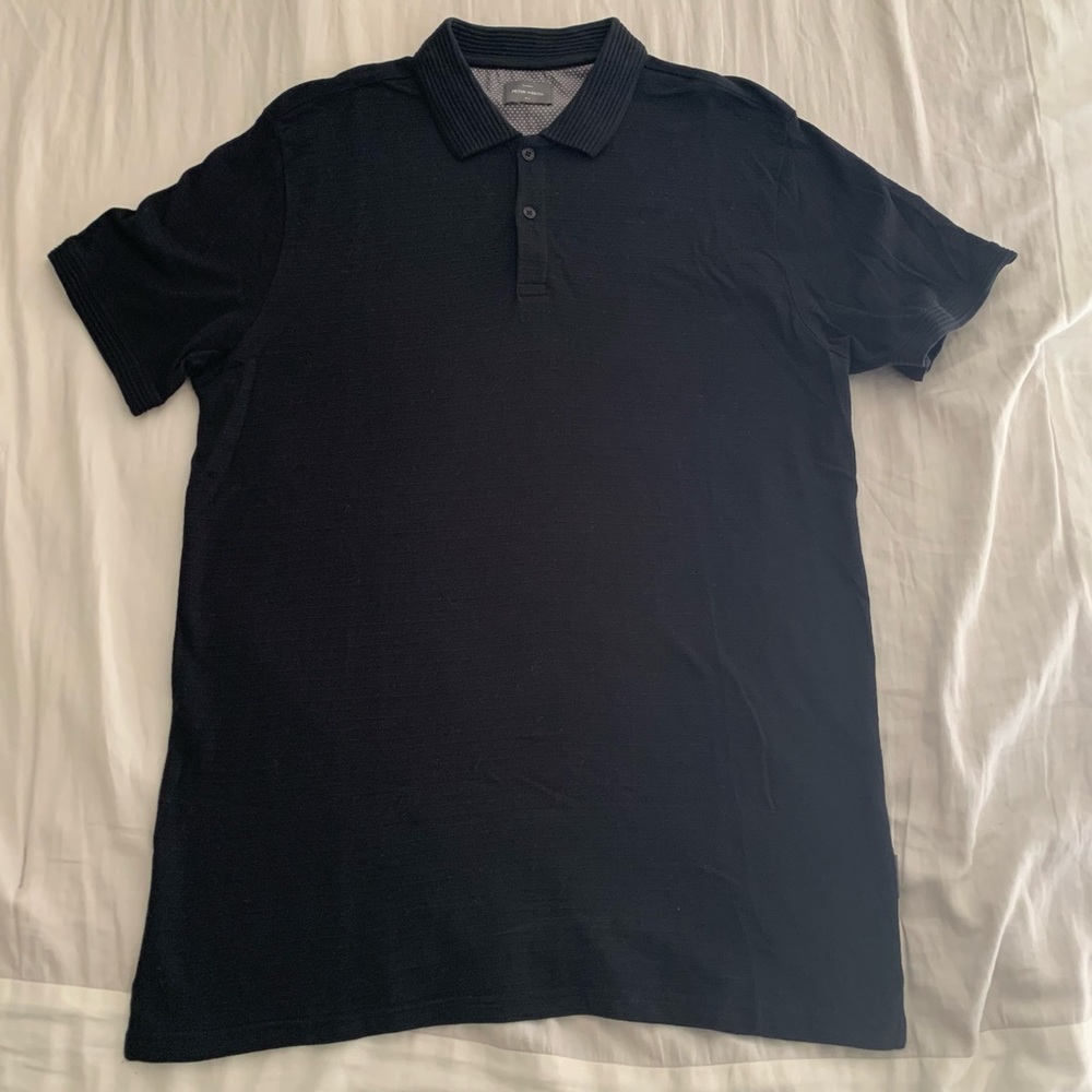Peter Werth Short-sleeved Polo - Black - Slim fit